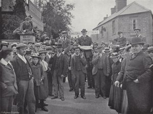 Corby Pole Fair, formanden, med chartret af J. Benjamin Stone