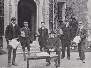 Hallaton Hare Pie Festival, præsten og deputationen af J. Benjamin Stone