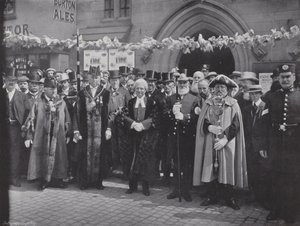 Lichfield Greenhill Bower, indsamling til processionen af J. Benjamin Stone