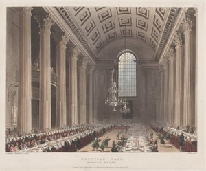 Egyptian Hall, Mansion House, 1. januar 1809., 1. januar 1809. af J. Bluck