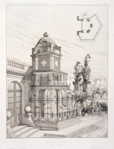Voliere til sangfugle, fra en mængde design af forskellige arkitekter, pub. Morel & Cie, Paris, ca. 1880