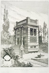 Badeværelse, fra en mængde design af forskellige arkitekter, pub. Morel & Cie, Paris, ca. 1880