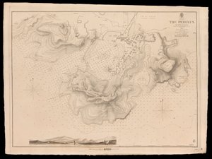 Grækenland, Peiraeus eller Port Drako opmålt af kommandør Thomas Graves, H.M.S. Beacon 1840 af J. & C. Walker