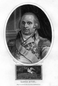 Ludvig XVIII, konge af Frankrig, 1820. af J. Chapman