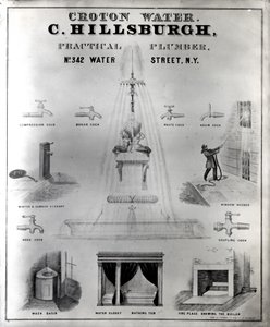 Croton vand. C. Hillsburgh, praktisk blikkenslager, nr. 342 Water Street, New York, 1840
