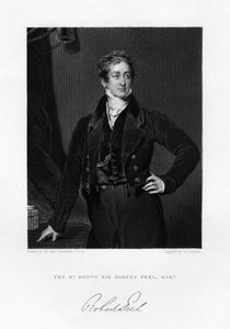 Sir Robert Peel, britisk premierminister, 1800-tallet.