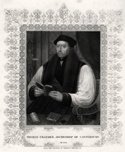 Thomas Cranmer, ærkebiskop af Canterbury, 1800-tallet af J. Cochran