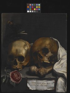 Vanitas-stilleben af J Falk
