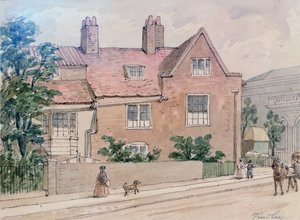 Gamle huse ved Kennington Green, 1855 af J. Findley