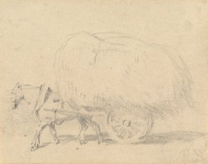 En hest, der trækker et læs hø af J. Frederick Tayler