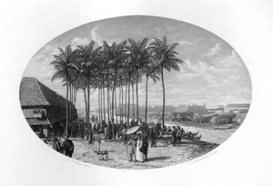 Foundation of Batavia, Java, Hollandsk Ostindien, 1619, c1870.