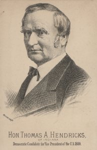Thomas A Hendricks fra Indiana, demokratisk kandidat til vicepræsident i USA af J. H. and Co. Bufford