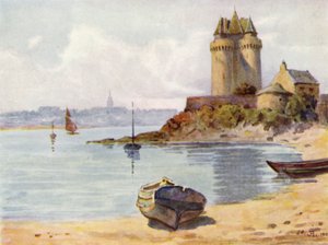 La Tour Solidor, St. Servan (farve litho)
