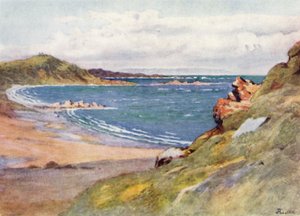 St Lunaire, med Cap Frehel i det fjerne (farve litho)