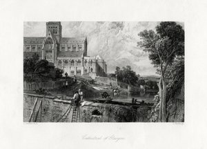 Glasgow Cathedral, Skotland, 1800-tallet af J. Horsburgh