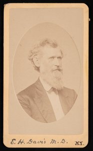 Portræt af Edwin Hamilton Davis 1811-1888, før 1888. af J Kraft
