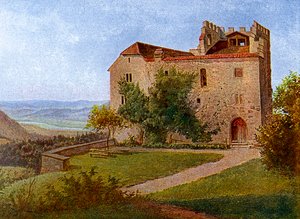 Habsburg Castle, nær Aargau, Schweiz, 1902-1903. af J Lange