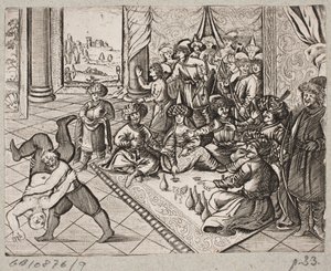 Illustration til Adam Olearius, "Persisk Rosenthal af en genial digter Schich Saadi […]", Slesvig 1660