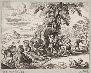 Illustration til Adam Olearius, "Persisk Rosenthal af en genial digter Schich Saadi […]", Slesvig 1660