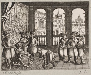 Illustration til Adam Olearius, "Persisk Rosenthal af en genial digter Schich Saadi […]", Slesvig 1660