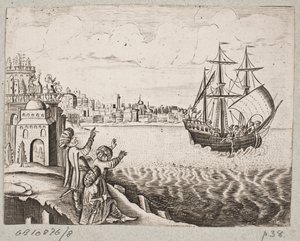 Illustration til Adam Olearius, "Persisk Rosenthal af en genial digter Schich Saadi […]", Slesvig 1660