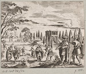 Illustration til Adam Olearius, "Persisk Rosenthal af en genial digter Schich Saadi […]", Slesvig 1660