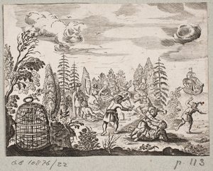 Illustration til Adam Olearius, "Persisk Rosenthal af en genial digter Schich Saadi […]", Slesvig 1660