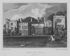 Bowling Hall, Yorkshire (gravering) af John Preston Neale