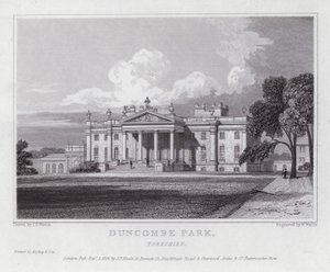 Duncombe Park, Yorkshire (gravering) af John Preston Neale