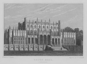 Eaton Hall, Cheshire (gravering) af John Preston Neale