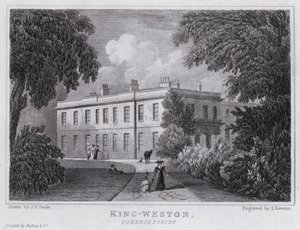 King-Weston, Somersetshire (gravering) af John Preston Neale
