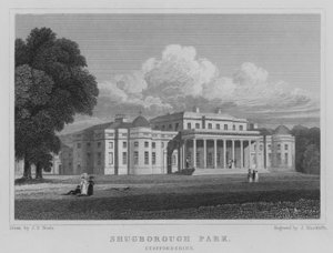 Shugborough Park, Staffordshire (gravering) af John Preston Neale