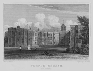 Temple Newsam, Yorkshire (gravering) af John Preston Neale