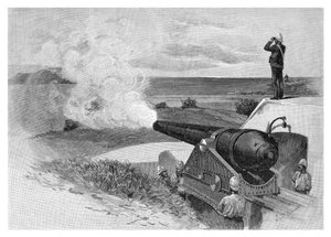 25 Tons pistol ved Middle Head, Sydney, New South Wales, Australien, 1886.