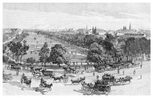 Hyde Park, Sydney, New South Wales, Australien, 1886.