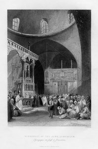 Jødernes synagoge, Jerusalem, Israel, 1841.