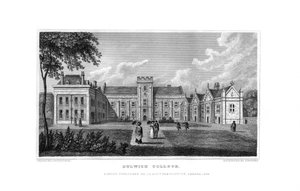 Dulwich College, London, 1829. af J. Rogers