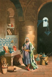 Rhases i hans kemiske laboratorium i Bagdad