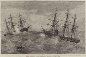 HMS Immortalite finder den forliste Margaret Pollock på havet af J. Wells