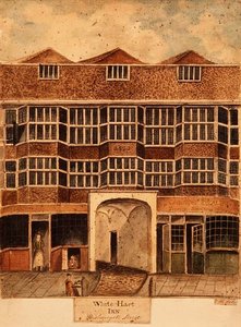 White Hart Inn, Bishopsgate Street, ca. 1810 af J. Williams