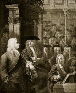 Underhuset i Walpoles administration, illustration fra 