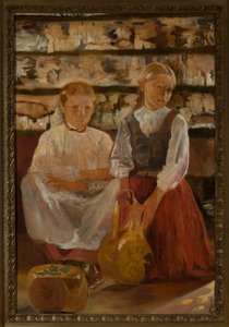 To piger med en krukke af Jacek Malczewski
