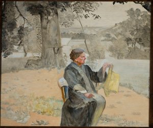 Portræt af søster Helena i haven af Jacek Malczewski