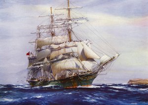 Clipper-skibe: Aristides (farve litho) af Jack (after) Spurling