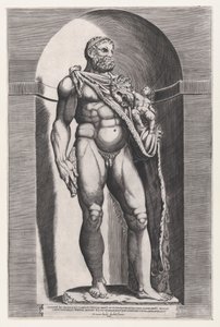 Mirror of Roman Magnificence: Kejser Commodus som Hercules, 1582., 1582. af Jacob(us) Bos.