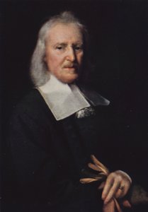 Portræt af Izaak Walton (farve litho) af Jacob (after) Huysmans