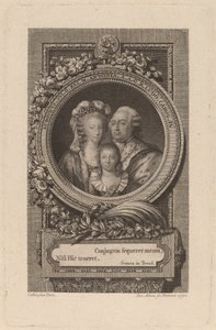 Louis XVI, Marie-Antoinette og Louis-Charles, 1793. af Jacob Adam