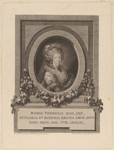 Marie-Thérèse, den hellige romerske kejserinde af Jacob Adam after Josef Kreutzinger