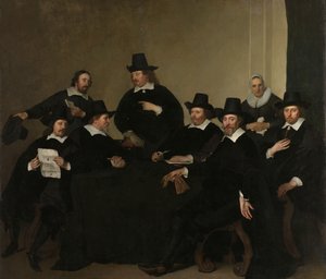 Regents of the Nieuwe Zijds Institute for the Outdoor Relief of the Poor, Amsterdam, ca. 1650 (olie på lærred)