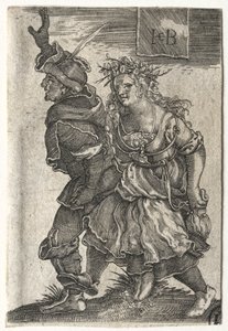 Et dansende par bønder. af Jacob Binck